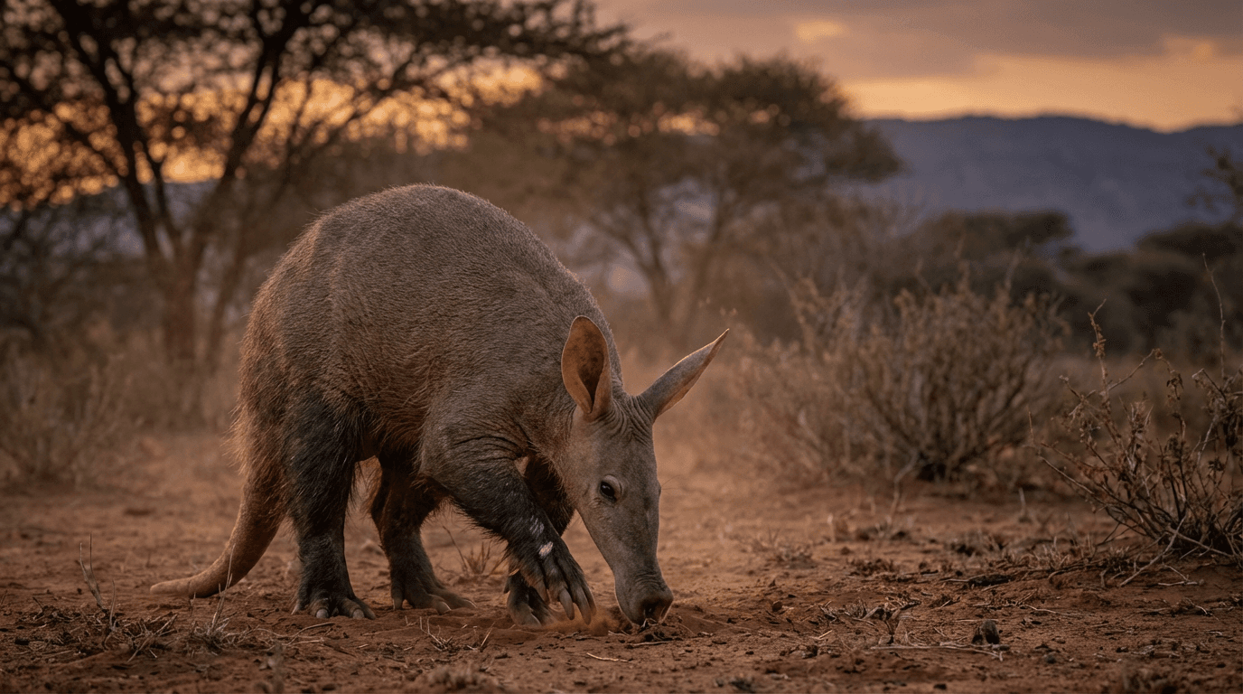 AI 生成的 Aardvark 图片:Aardvark 的自然栖息地,大型哺乳动物。