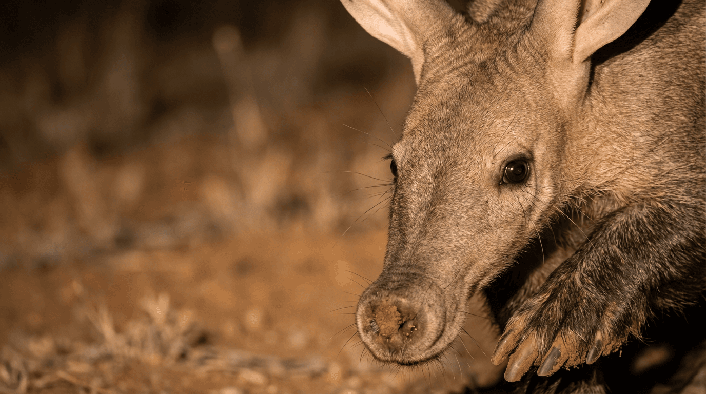 AI-generated Aardvark image: Aardvark Close Portrait. Large Mammals. Sub-Saharan Africa.