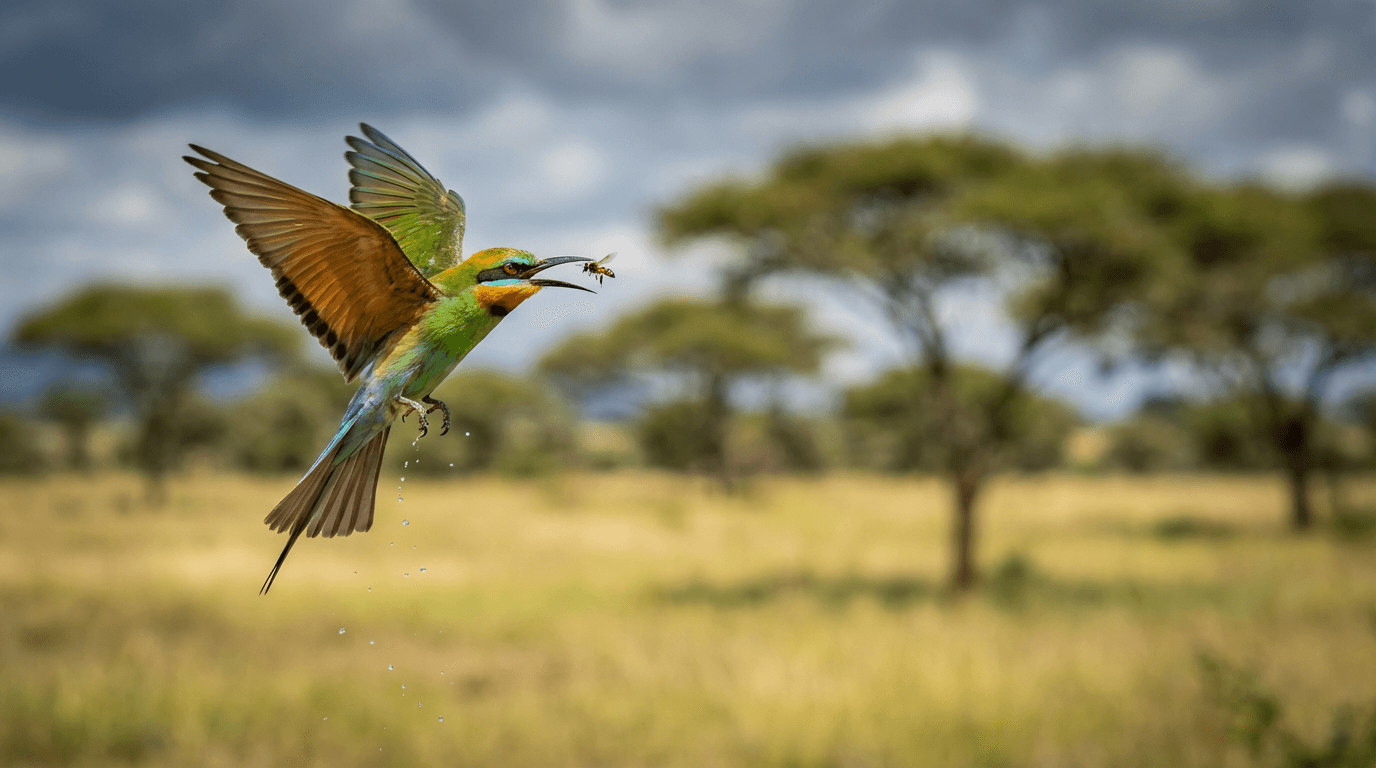 AI 生成的 Bee-eater 图片:Bee-eater 动作镜头,鸟类. Africa Europe Asia Australia。