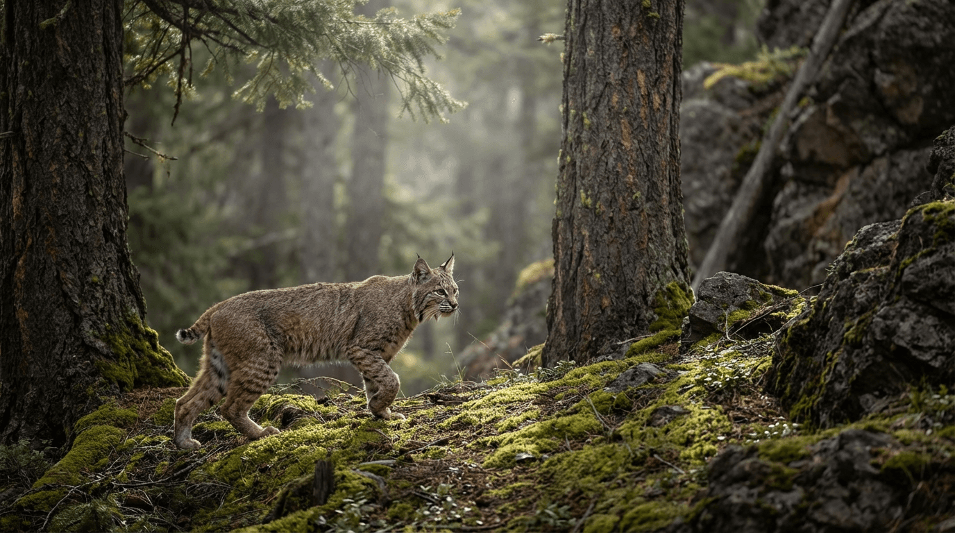 AI 生成的 短尾猫 图片:短尾猫 的自然栖息地,小型猫科。