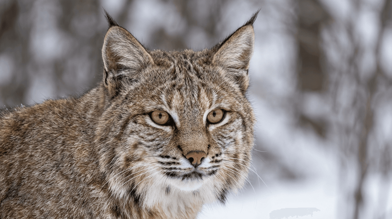 AI-generated Bobcat image: Bobcat Close Portrait. Small Cats. North American Wilderness.