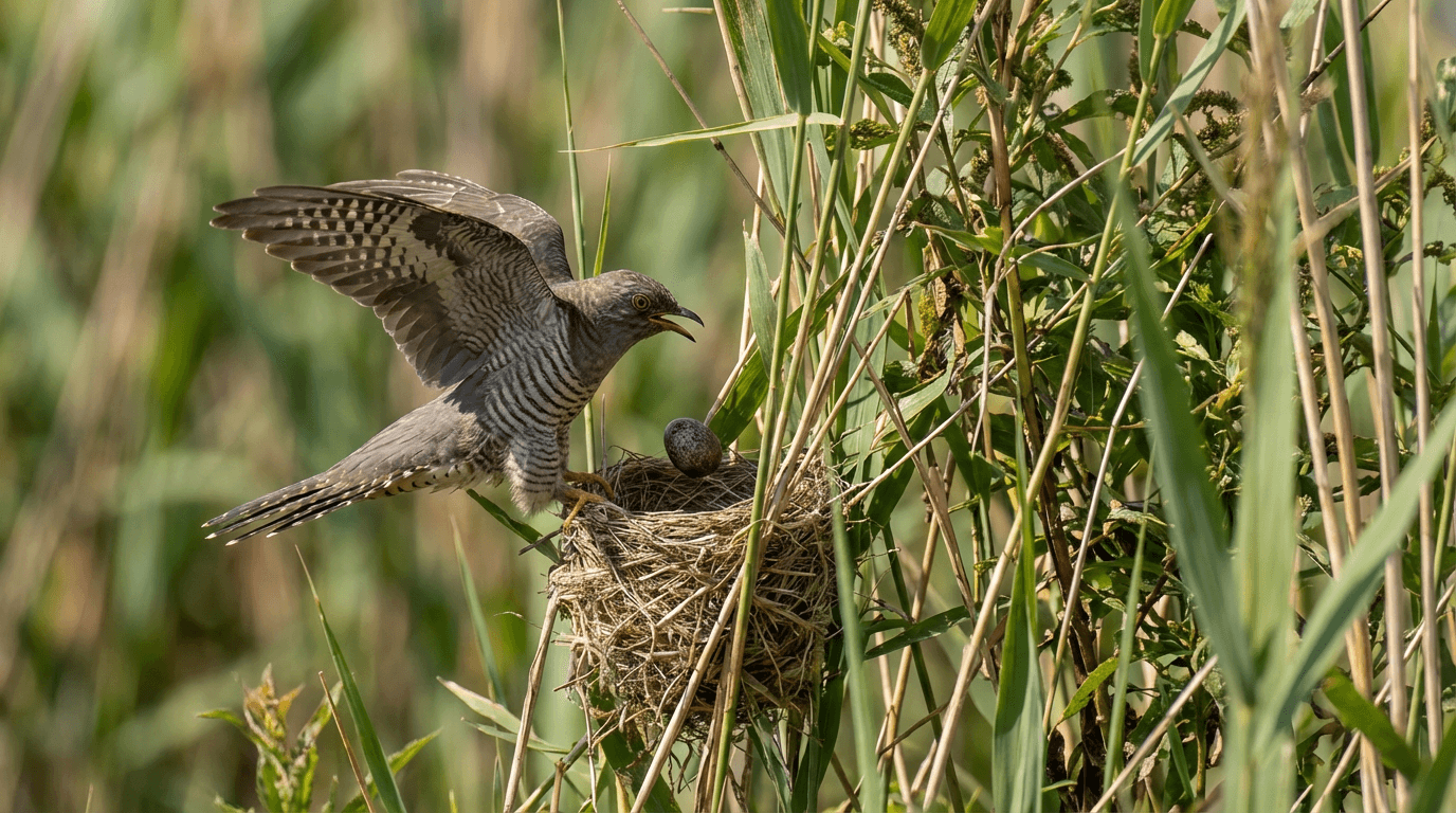 KI-generiertes Bild von Cuckoo: Cuckoo Actionaufnahme. Vögel. weltweit.