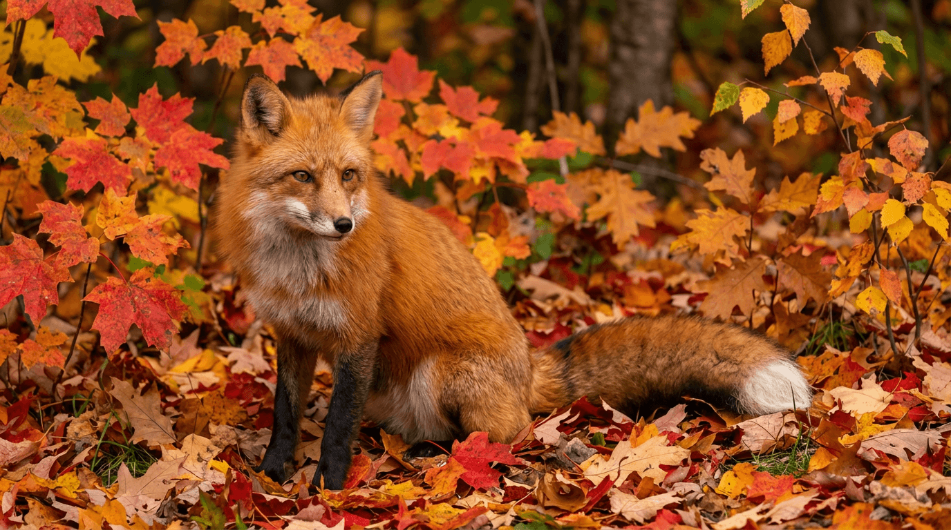 AI-generated Red Fox image: Red Fox in Natural Habitat. Realistic animal image sample.