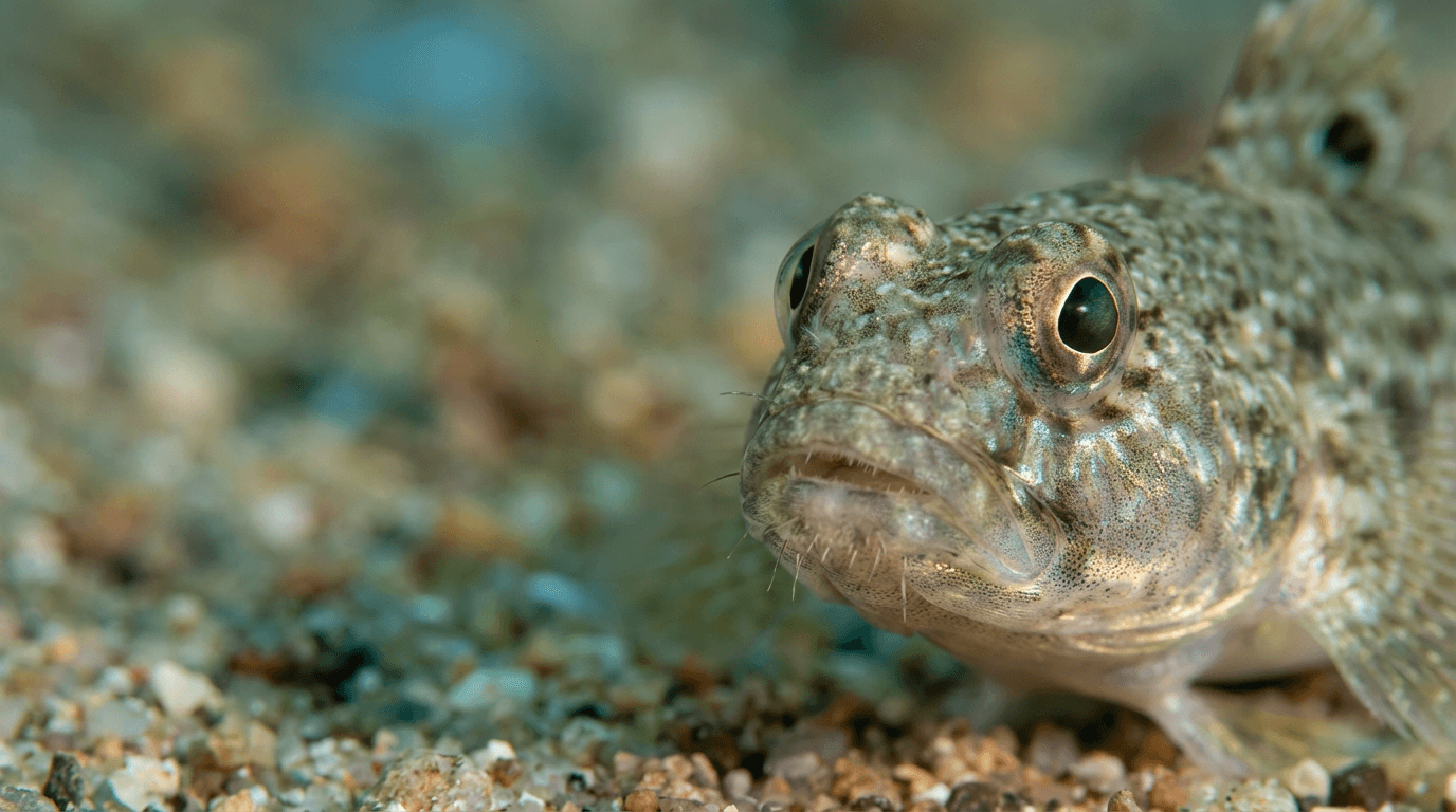 AI-generated Goby image: Goby Close Portrait. Marine Fish. Coastal Waters Worldwide.