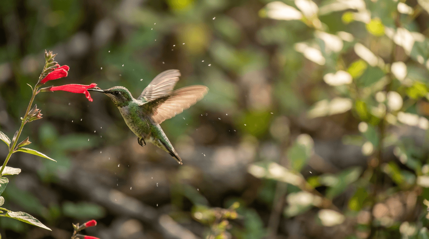 KI-generiertes Bild von Hummingbird: Hummingbird Actionaufnahme. Vögel. Americas.