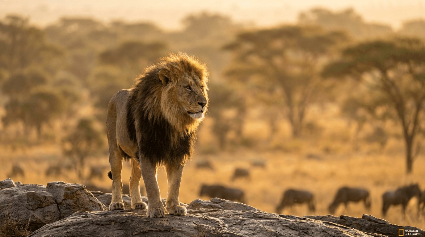 AI-generated lion big cat wildlife image