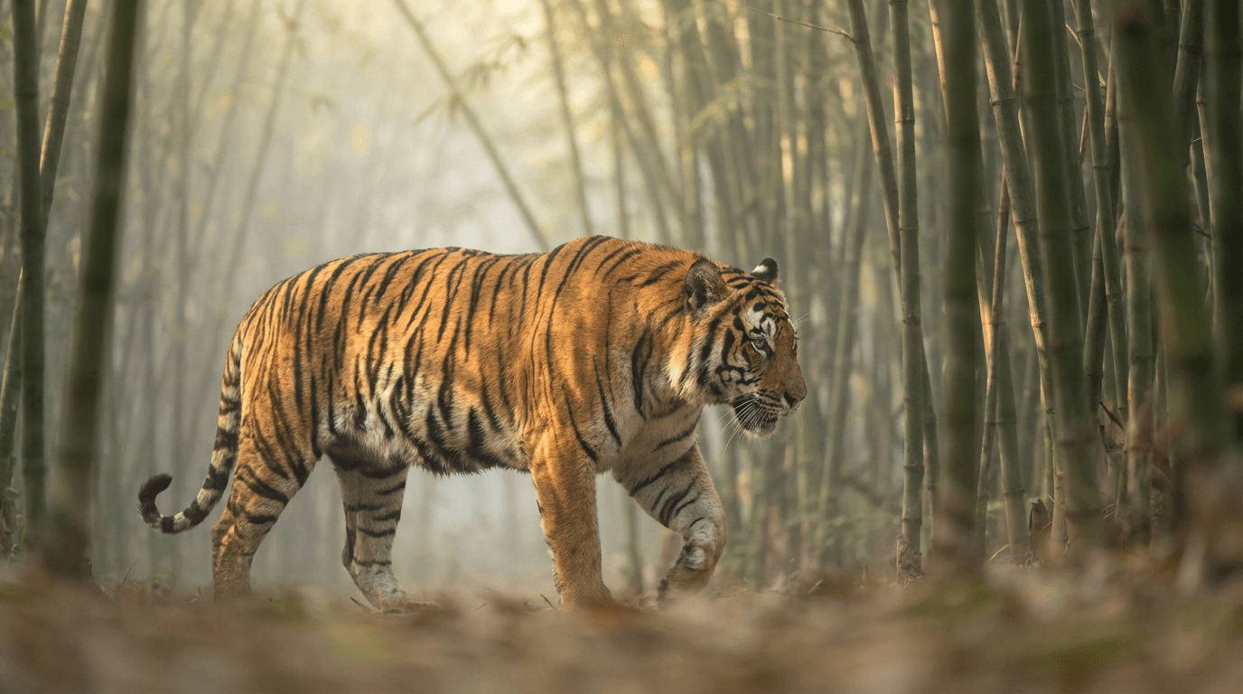 AI-generated endangered tiger wildlife image