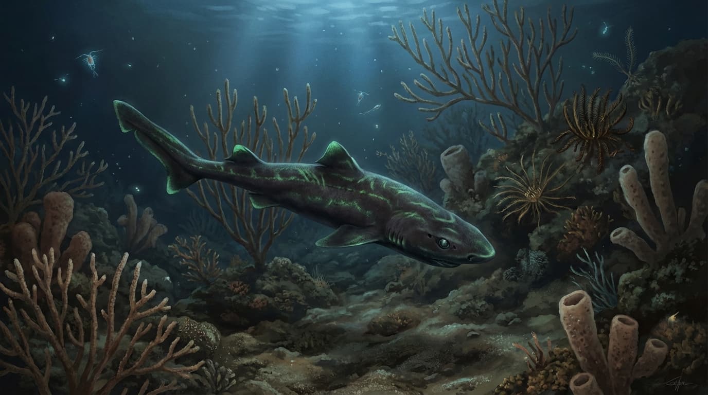 AI-generated West Australian Lanternshark image: West Australian Lanternshark in Natural Habitat. Realistic animal image sample.
