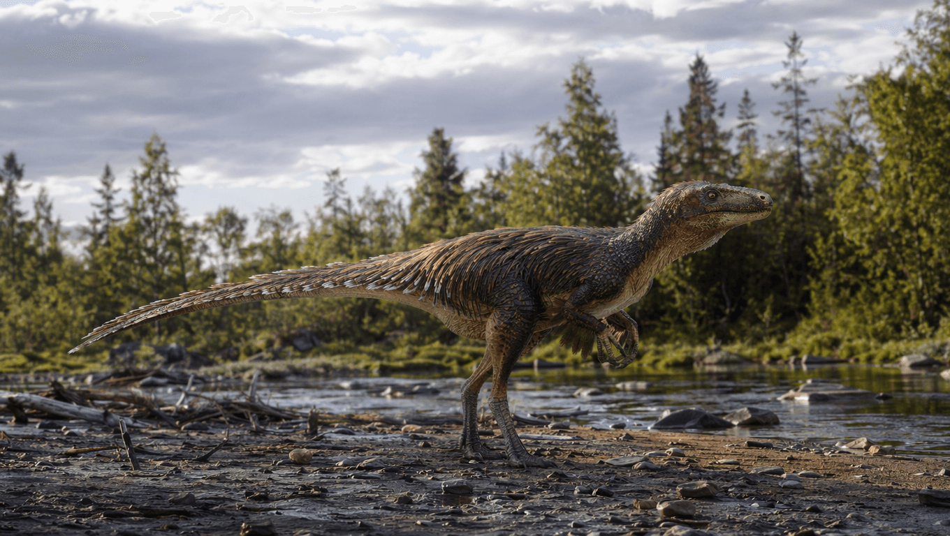 KI-generiertes Bild von Nothronychus: Nothronychus reconstruction. Dinosaurs. 91 Million Years Ago.