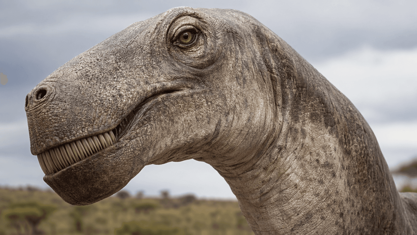 AI-generated Nigersaurus image: Nigersaurus Close-up Portrait. Dinosaurs. 115-105 Million Years Ago.